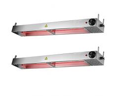 YAOYAOO Lampada a Calore Sospensione Scaldapiatti Commerciale Scaldavivande Alimentare per Ristorante a Buffet Cucina Dellhotel, Tubo di Riscaldamento in Acciaio Inossidabile