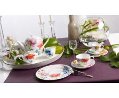 Villeroy & Boch Anmut Flowers Zuccheriera, 6 Persone, 0.35 L, Porcellana Bone China, Multicolore, 12.5x12x10 cm