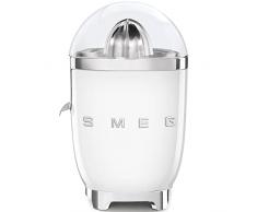 SMEG CJF01WHEU - Spremiagrumi con beccuccio antigoccia in acciaio INOX e chiusura a scatto, colore: Bianco