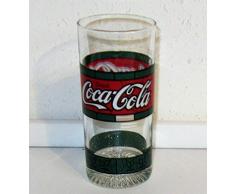 Coca Cola - Bicchieri in vetro, stile retrò, Tiffany, stile vintage, anni 80