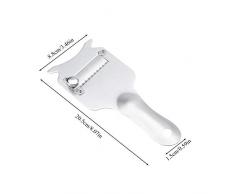 Affettatrice per tartufo, in acciaio inox, anti-ruggine, per tagliare il cioccolato, lama affilata regolabile, tagliapasta per verdure e aglio con foro per appendere la preparazione degli alimenti