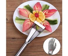 GHYUI Coltello da Intaglio per Frutta in Acciaio Inossidabile，Coltello da Intaglio della strumento Frutta Coltelli da intaglio fai-da-te a forma triangolare Strumento