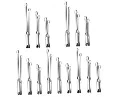 UPKOCH 15 Pezzi Pinze Per Griglia In Acciaio Inox Forno Dessert Morsetto Per Barbecue In Acciaio Inox Pinza Per Pane Pinze Per Pane Pinze Cucina Argento Acciaio Inossidabile Cibo