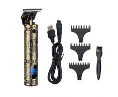 Anself Tagliacapelli elettrico per uomo, taglio di capelli a T senza fili, tagliacapelli ricaricabile con indicatore LED, tuta da bar per famiglie e parrucchieri