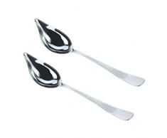 UPKOCH Cucchiaio per condimenti con Salsa allAcqua in Acciaio Inox Design Salsiera Piattino per Dessert in Ceramica 2 Pezzi