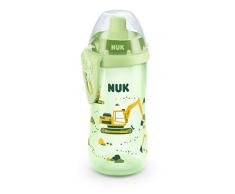 NUK Flexi Cup - Bicchiere con cannuccia in silicone, 300 ml, antigoccia, per bambini dai 18 mesi in su, senza BPA