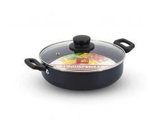 Tegame Antiaderente in Alluminio con Coperchio in Vetro Gli Indispensabili 24 cm