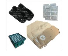 Kit 12 Sacchi/Sacchetti + 12 Profumini + Filtro HEPA/EPA + 2 Filtri ODORI per aspirapolvere Vorwerk Folletto Kobold VK 130, 131 SC, VK130, VK131