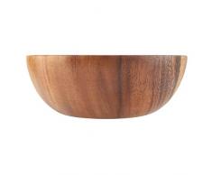 Ciotola in legno - Ciotola in legno massello di acacia per zuppa di insalata Riso Ciotola in legno fatta a mano Utensili da cucina(20 * 7cm)