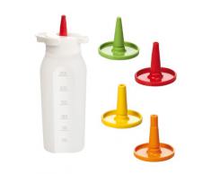 Tescoma 420728 Presto Flacone Dosatore con 4 Beccucci, Plastica, Multicolore, 250 ml,