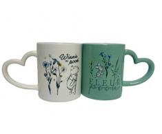 Disney Winnie The Pooh - Teiera, tazza e piattino, confezione da 2 tazze, confezione da 2