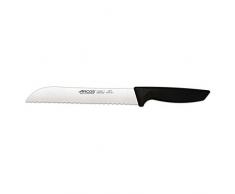 GÃ©nÃ©rique Arcos Serie Niza - Coltello Pane - Lama Acciaio Inossidabile Nitrum 200 mm - Manico Polipropilene Colore Nero
