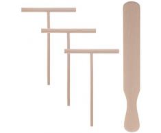 rongweiwang 4pcs / Set di Legno Crepe Maker Spreader spatola Crepe Spreader Crepe Casa Cucina Colazione Crepe crêpière Cucina Tool Kit