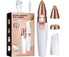 Automoness Epilatore Sopracciglia Donna, 2 in 1 Rasoio Elettrico per Il Viso Rasoio per Sopracciglia Rasoio per Il Viso Epilatore Ricaricabile USB con Luce a LED per Ragazze Donne