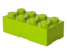 Lego Brick Portavivande Bottoncini, piccoloContenitore o portamatite, Verde Lime, One Size