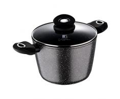 Bergner by Vissani Pastaiola 22cm in alluminio forgiato con coperchio in vetro per induzione