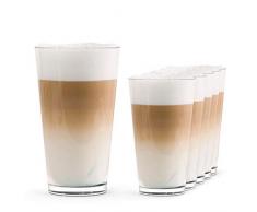 Set Bicchieri Latte Macchiato SAHM (6 PZ) | Set bicchieri da 0,30 l | Ideale anche come set bicchieri acqua | Bicchieri classici da caffè latte