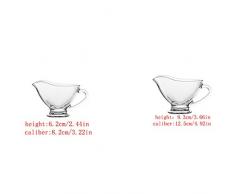 Liangzishop Salsiera Latte Occidentale brocca Tipo Salsa di Miele in Barca Succo lastra di Vetro Barca Succo di Latte può Salsiera con Piattino (Dimensione : S)