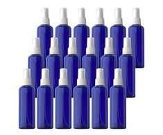 TIANZD 24 Pezzi 100 ml Bottiglie Spray blu Vuote in Plastica con Pompa bianco Fine Nebbia Flacone Spray per Cosmetica Acqua Profumo Alcol da Viaggio Riempibile