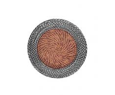 Sottopiatto in rattan naturale rivestito in argento