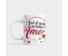 Gesar Tazza Sei il mio Sorriso Ti amo - Tazza Innamorati - Ottima Qualità - Regalo per amore - Regalo San Valentino - I Love You - Tazza Natale - Tazza Natalizia - Idea Regalo Natale