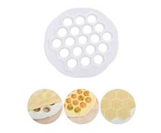 Calayu - Set di 19 fori, stampo per ravioli ABS, qualità alimentare