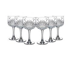 Pasabahce, 440237, bicchieri da cocktail Timeless, design in cristallo, altezza ca. 20 cm, set da 6