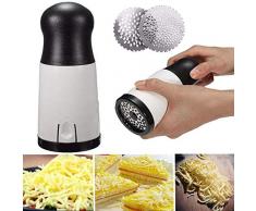 Qisong Affettatrice 2 lame per formaggio, in acciaio inox, grattugia burro verdure pane tritacarne