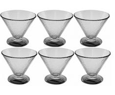 Set di 6 piatti vetro Coppa gelato ciotole vetro spekeled lavabile in lavastoviglie