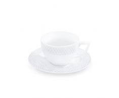 Wilmax | Servizio da caffè e da tè | Set di tazze con piattini da 12 pezzi | Tazze da caffè | Set di stoviglie per 6 persone | Per caffè | Per tè | Per dessert | Set regalo | Bianco | 240 ml