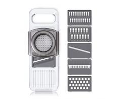 HolaJia Trinciaportaggi, Tagliaverdure Affettatrice Dicer, 6 Lame intercambiabili Set Affettatrice Verdure Affettatrice Manuale Cucina per Aglio, Cavolo, Patata, Carota, Pomodoro, Frutta, Insalata
