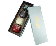 Set di tazze da tè al forno retrò 4 pezzi Set di tazze da tè in ceramica stile giapponese Kung Fu Bicchieri da caffè Tazza da caffè Confezione regalo Set regali di festa per Matrimonio da casa(Tipo 1)