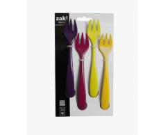 Zak Designs 2118-8935 Sweety Set di 4 forchette da dessert Flora