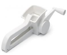Emsa 507268 Smart Kitchen Grattugia con Manovella, Plastica, Bianco, 21x10x8 cm