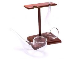 CKB Ltd-® sorseggiare-Set di bicchieri da Brandy con espositore in legno, 75 ml, confezione da 2