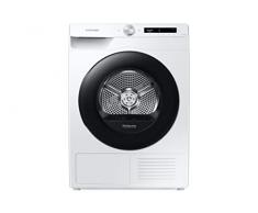 Samsung Asciugatrice Ai Control con Optimal Dry sensor DV90T5240AW S3, 9 Kg, Pompa di Calore, Classe A+++, Wifi, Oblò reversibile,Carica Frontale, 60l x 85h x 60p cm