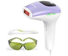 Epilatore Luce Pulsata a Casa 999.000 Flash Indolore e 2 Modalità di Flash e 5 Energia Livelli Depilatore Luce Pulsata per Viso,Corpo,Schiena,Gambe,Linea (Viola)