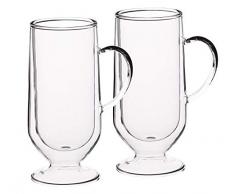 Kitchencraft Le Xpress Isolante a Doppia Parete Bicchieri da Latte Macchiato, 325 ml (Set di 2)