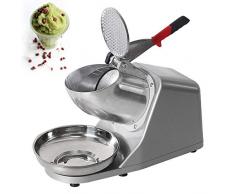 Tritaghiaccio professionale, Ice rasoio elettrico in acciaio INOX, Snow cone Maker macchina per gelato, bibite, dessert di frutta e cocktail per uso domestico commerciale utilizzo estivo