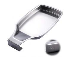 XVWERN Poggia Cucchiaio Acciaio Inossidabile Appoggia Cucchiaio Grande Supporto per Mestolo Grande Acciaio Inossidabile Appoggiacucchiaio per Coltelli Forchette Utensili da Cucina Mestolo per Spatola