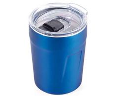 TROIKA-originale ESPRESSO DOPPIO  CUP65/BL  Tazza termica per espresso, caffè, té  bicchiere termico, Travel Mug doppio isolamento  160 ml  coperchio in plastica  contro lo sversamento