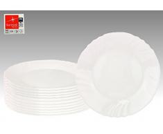 Bormioli - Set di 12 piatti da dessert, piatti da colazione, piatti piccoli, 20 cm, vetro opale