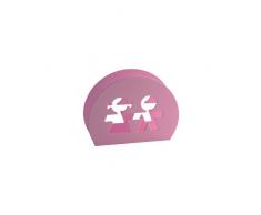 Alessi AKK51 Girotondo Portatovaglioli di Carta in Acciaio Colorato con Resina Epossidica, Rosa