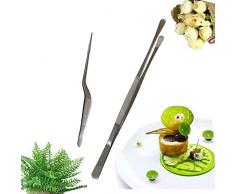 Pinze Da Cucina Professionali, Canzoon 2PCS Pinza Chef in Acciaio Inox Pinza Da Cucina Multiuso Per Cucinare Design Di Cibo, Guarnizione, Decorazione Di Torte