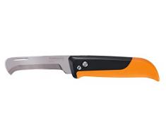 Fiskars Coltello a Serramanico per Frutta e Verdura, Per il Raccolto, Lunghezza Totale: 17,8 cm, Acciaio Inossidabile/Plastica, Nero/Arancione, X-series, K80, 1062819