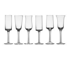 BITOSSI Diseguale Set 6 Bicchieri Grappa, 5 cm