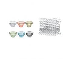 GuzziniFratelli , Set 6 Copette, Tiffany, Multicolore, 12 cm & Tiffany Portatovaglioli, SMMA, 15.2 x 7.6 x h11 cm