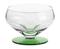 Coppe per gelato, coppe in vetro~LIGURIA~ Verde, 9 cm, Vetro trasparente(GELATO VERO powered by CRISTALICA)