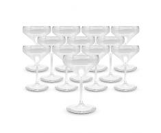 DOJA Barcelona | Bicchiere Piscina Plastica | 40 cl | Transparente | 12 Pezzi | Calice Piscina Plastica | Plastica Dura Riutilizzabile | Coppe Piscina Plastica Policarbonato | Bicchieri per Cocktail