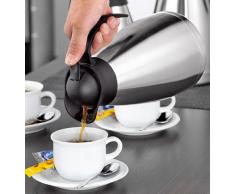 Esmeyer Thermoart - Caraffa termica THERMOART, contenuto: 1 litro, acciaio inox infrangibile, per uso con una sola mano, altezza: 230 mm